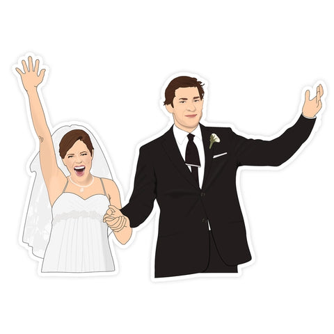Jim and Pam Wedding the Office Sticker