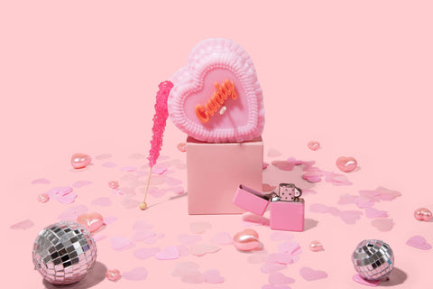Cunty Heart Cake Candle