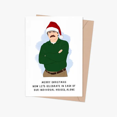 Ron Swanson Funny Christmas Card