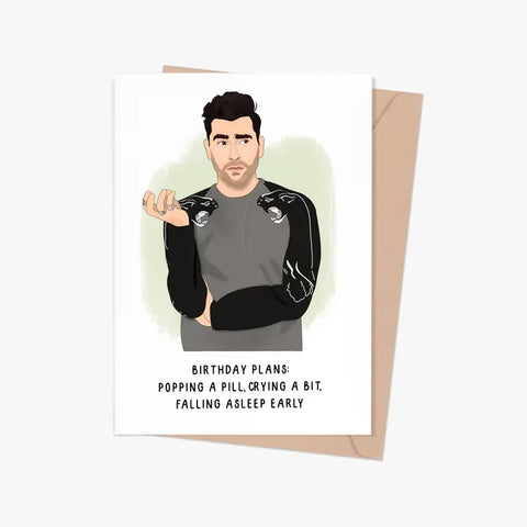David Rose Birthday Plans Card
