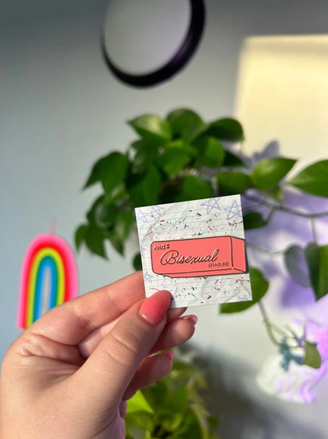 Bisexual Erasure Pin