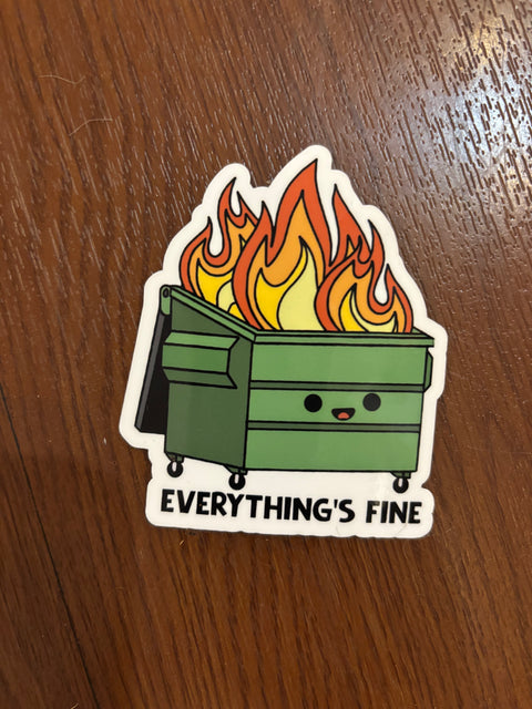Dumpster Fire Sticker