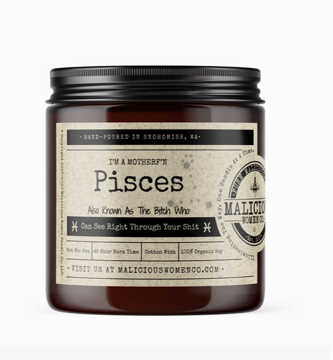 "I'm A Motherf'n" Zodiac Candles
