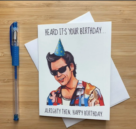 Ace Ventura Birthday Card