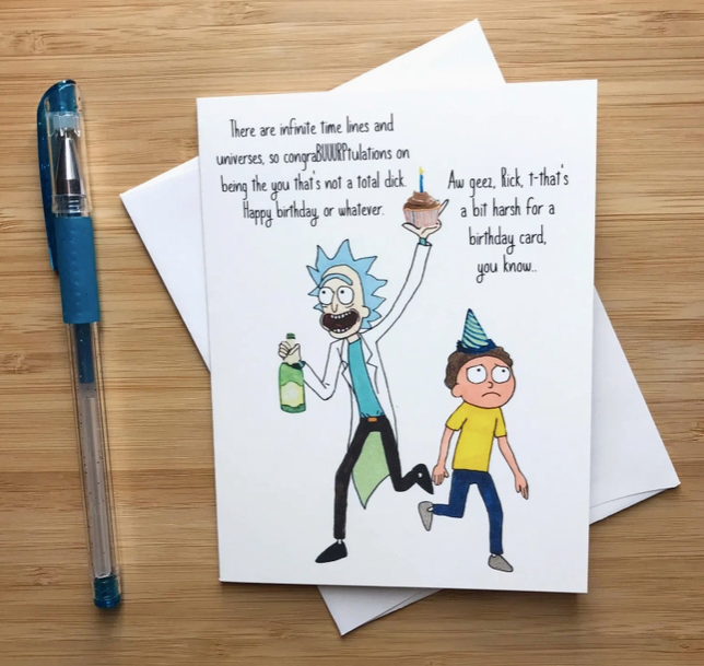 Rick and Morty Birthday Card – Modern Legend, LLC.