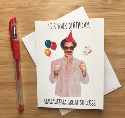 Borat Birthday Card