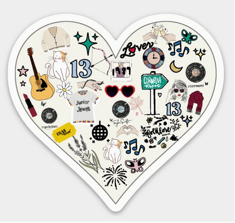 Taylor Swift Eras Heart Sticker