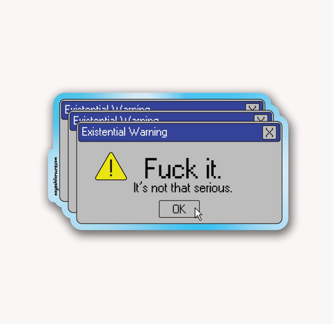 Existential Warning Screen Sticker