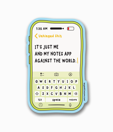 Me And My Notes App Sticker