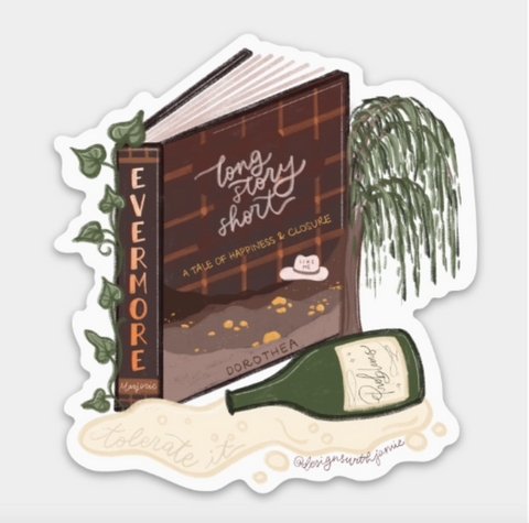 Taylor Swift Evermore Book Sticker