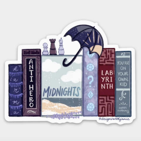 Taylor Swift Midnights Books Sticker