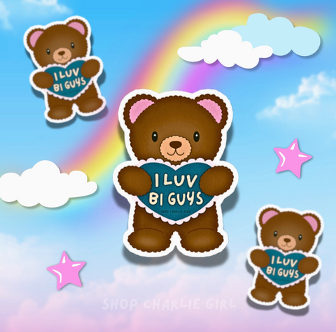 I Luv Bi Guys Sticker
