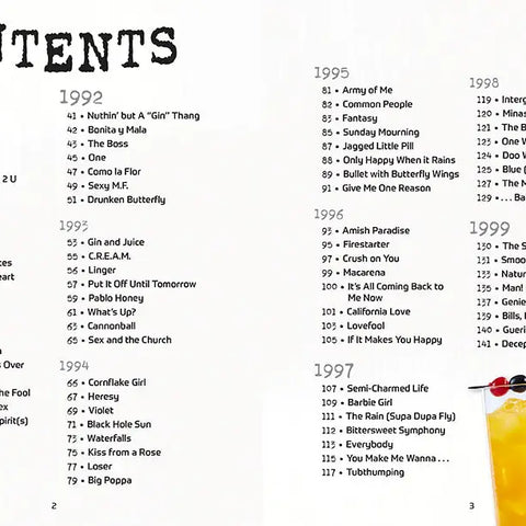 The Ultimate 90's Cocktail Playlist Book