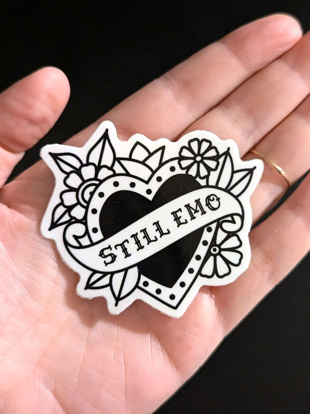 Still Emo Heart Sticker – Modern Legend, LLC.