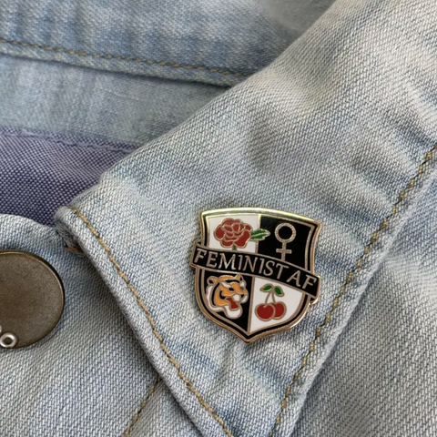 Feminist AF Crest Pin