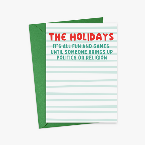 Holidays Politics Religion Card