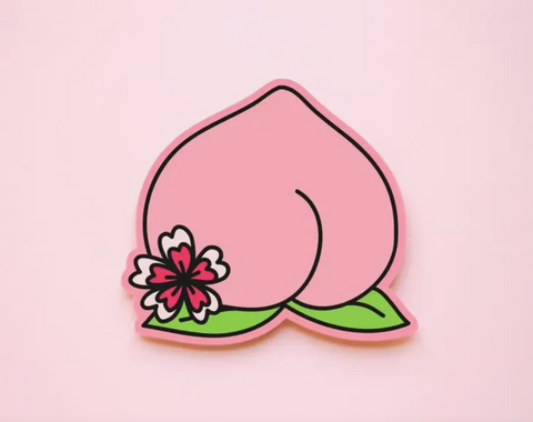 Peach Booty Sticker