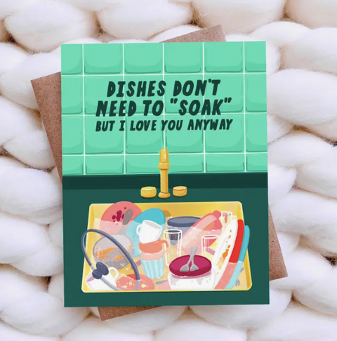 Dishes Funny Love Card