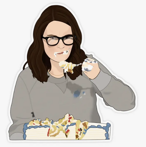 Tina Fey Cake Sticker