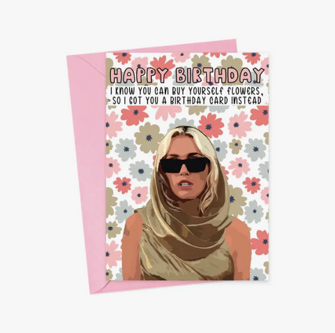 Miley Cyrus Flowers Card