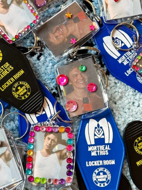 Bedazzled Boy Keychains