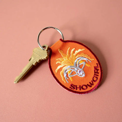 Showgirl Embroidered Keychain