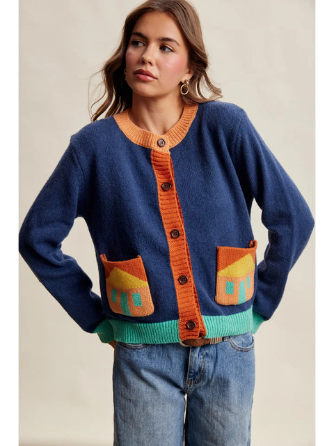  Whimsical House Cardigan