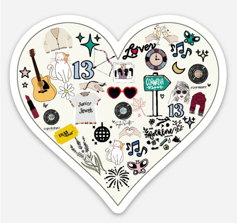  Taylor Eras Heart Sticker