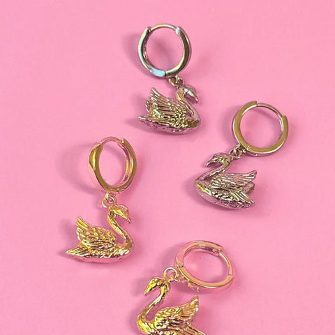 Swan Earrings