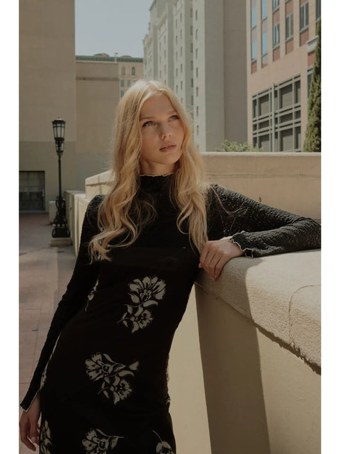  Floral Asymmetrical Hem Dress