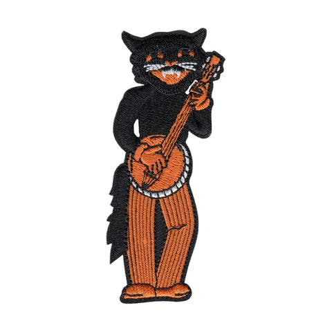  Vintage Black Cat Band Halloween Music 4 Piece Patch Set