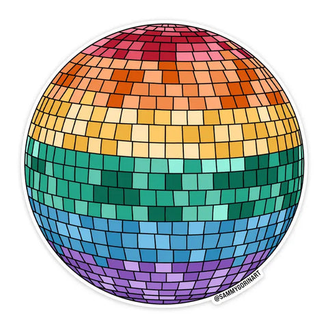 Realistic Disco Ball Sticker