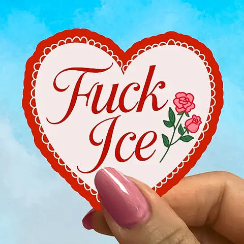  Fuck Ice Rose Heart Sticker