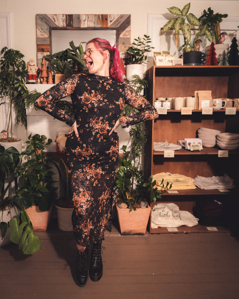  Winter Floral Lace Dress