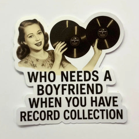  Retro Music Record Collection Sticker