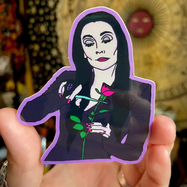 Morticia Loves Roses Sticker – Modern Legend, LLC.