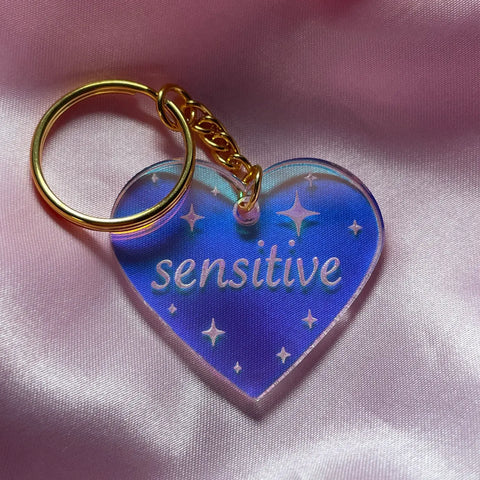 Sensitive Iridescent Keychain