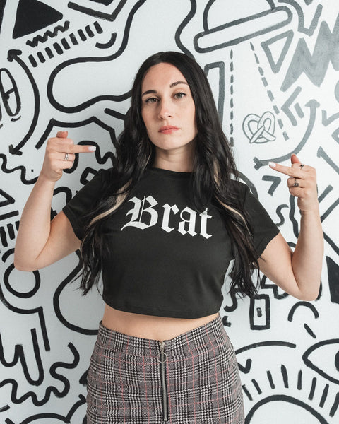 Brat Gothic Crop Tee