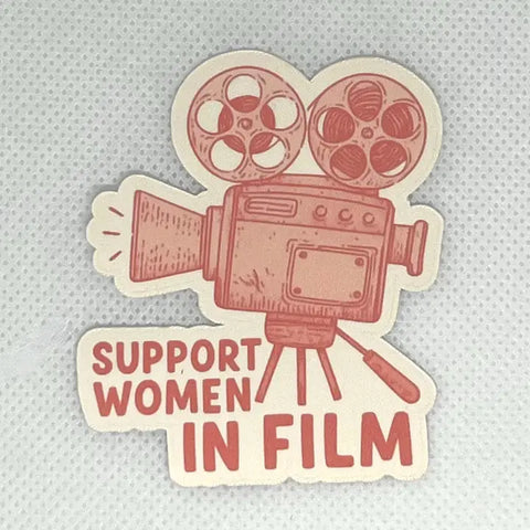  Support Women in Film Pink Camera Waterproof Sticker