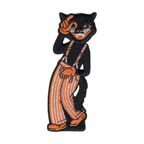 Vintage Black Cat Band Halloween Music 4 Piece Patch Set