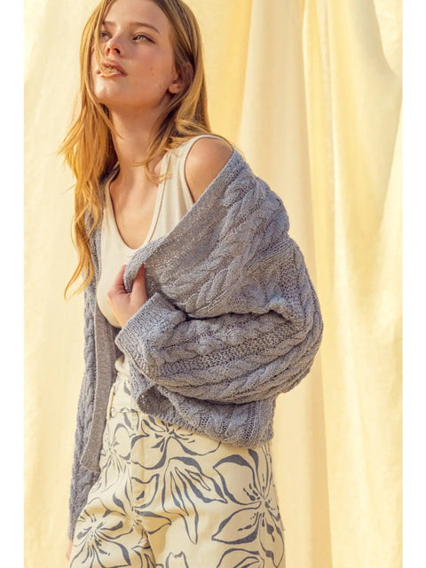 Light Weight Cable Knit Cardi