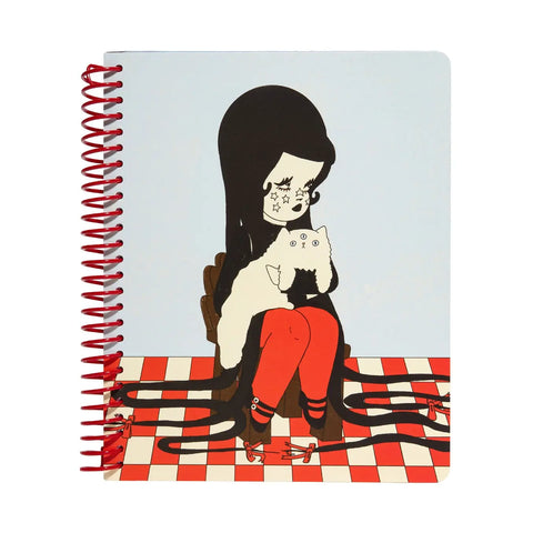  Love Cats Blanco Spiral Notebook