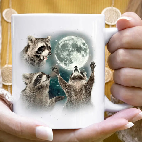 Raccoons Howling Mug