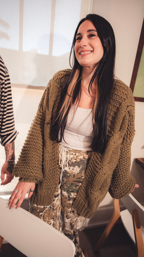 Chunky Cable Knit Cardigan