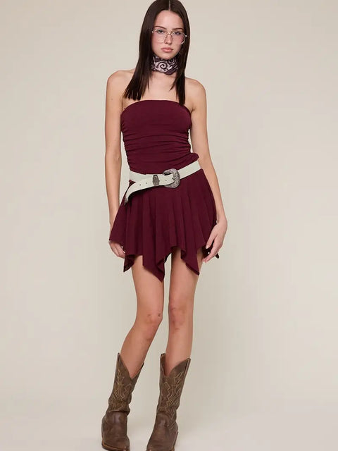  Y2K Tube Mini Dress