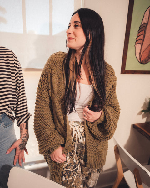 Chunky Cable Knit Cardigan