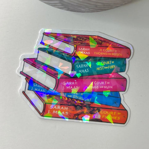 A Court of Thorns and Roses Bookstack Sticker