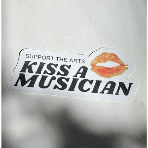  Kiss A Musician Kiss-Cut Sticker - Glitter/Glossy Waterproof
