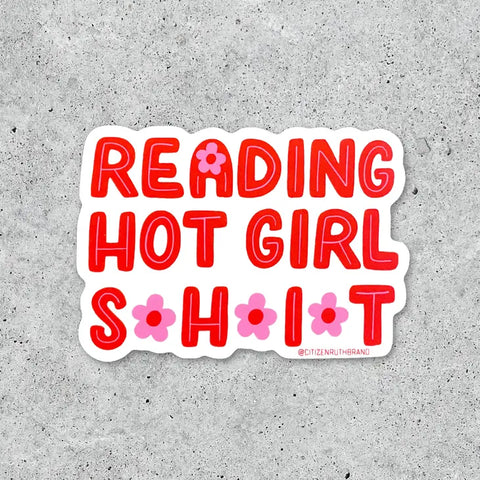  Reading Hot Girl Shit Sticker