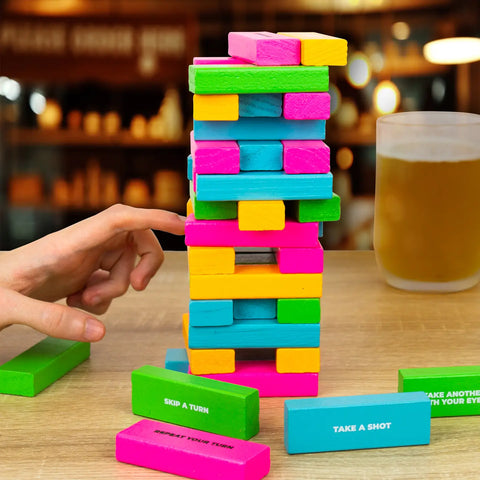 Tipsy Topple Tower Drinking Game